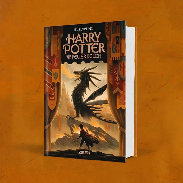 Image of Harry Potter and the Goblet of Fire (German Edition) Signed Book + Sketch