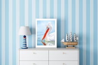 Image 2 of On the Open Seas - Print of a Pelican Original Colored Pencil Bird Portrait