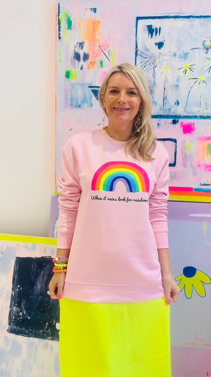 Image of Pink Rainbow Sweatshirt