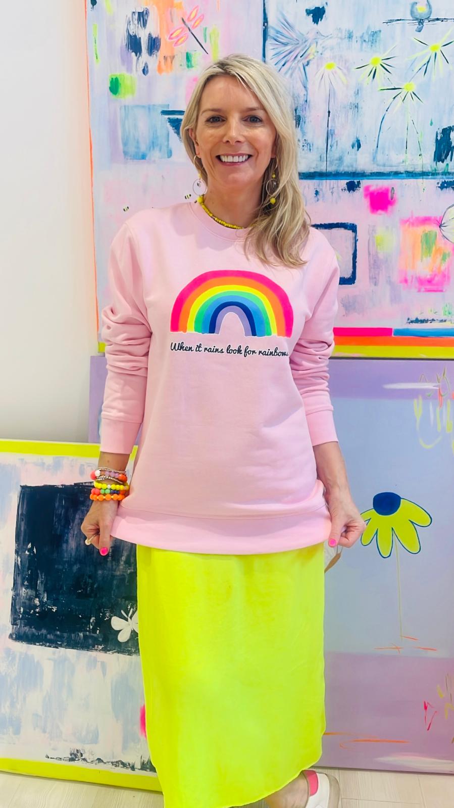 Image of Pink Rainbow Sweatshirt