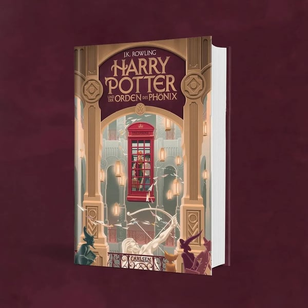 Image of Harry Potter and the Order of the Phoenix (German Edition) Signed Book + Sketch
