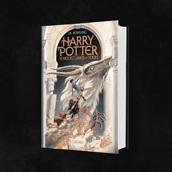 Image of Harry Potter and the Deathly Hallows (German Edition) Signed Book + Sketch