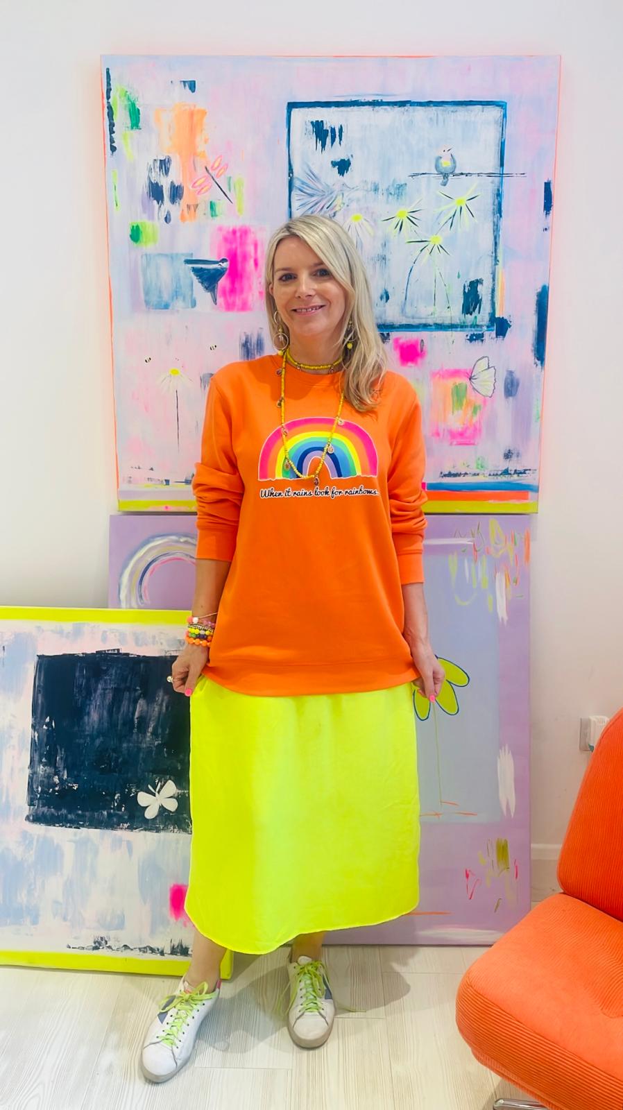 Image of Orange Rainbow Sweatshirt