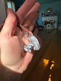 Image 6 of White and black opal cluster gazer mushroom Pendy