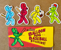 Image 1 of Balloon Dog Baseball Sticker Pack