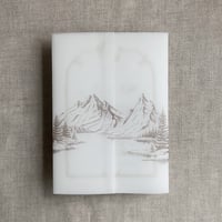 Image 4 of Mountain sketch printed vellum wrap for 5x7 cards PACK of 10