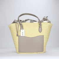 Image 2 of On 34th Isabellaa Straw Medium Drawstring Tote - Straw/Dune Stripe