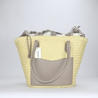 Image 3 of On 34th Isabellaa Straw Medium Drawstring Tote - Straw/Dune Stripe