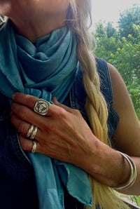 Image 1 of Horseshoe Signet Ring Sterling Silver