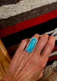 Image 1 of Kingman Red Web Turquoise Ring Sterling Silver-c48f8ae1