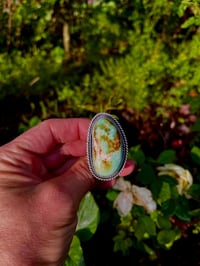 Image 1 of Natural Pilot Mountain Turquoise Statement Ring Sterling Silver