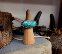 Image 2 of Kingman Red Web Turquoise Ring Sterling Silver
