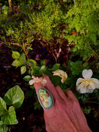 Image 2 of Natural Pilot Mountain Turquoise Statement Ring Sterling Silver