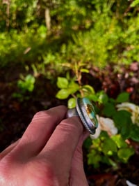 Image 4 of Natural Pilot Mountain Turquoise Statement Ring Sterling Silver