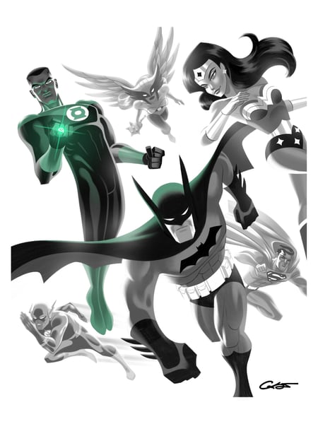 Image of Animated Justice League Art Print