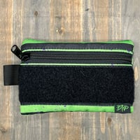 Image 2 of Flippin EDC Wallet XL - Black and Green Stripes with Purple Flecks.
