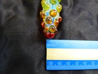 Image 3 of Hand made solid glass massage/acupressure tool-- Rainbow knobblies