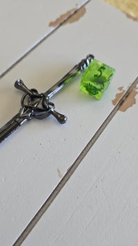 Image 3 of Adventurer's Ooze sword and dice hair stick