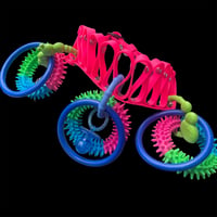 Image 1 of Neon wasteland mutation cyber goth spiked acid clown ruffle collar