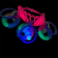 Image 2 of Neon wasteland mutation cyber goth spiked acid clown ruffle collar