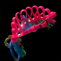 Image 5 of Neon wasteland mutation cyber goth spiked acid clown ruffle collar