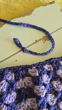 Image 2 of Grape crush granny stitch bandana 