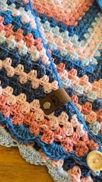 Image 2 of Pink and blue shawl - size XS 