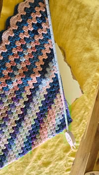 Image 3 of Pink and blue shawl - size XS 