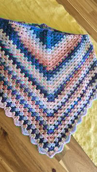 Image 4 of Pink and blue shawl - size XS 