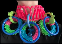 Image 3 of Neon wasteland mutation cyber goth spiked acid clown ruffle collar