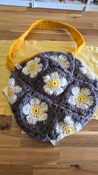 Image 1 of Lazy daisy granny square tote bag 