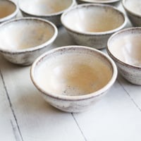 Image 13 of Three Rustic Prep Bowls in Milk and Honey Glaze, Handcrafted Small Bowls, Made in the USA