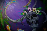 Image 5 of Rainbow Snake Rising . Limited Edition Hand Embellished Canvas Print