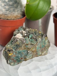 Image 3 of Chalcopyrite with Calcite and Smoky Quartz Inclusions