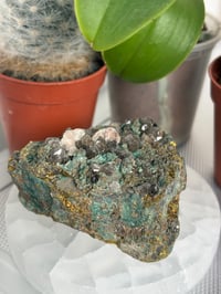 Image 2 of Chalcopyrite with Calcite and Smoky Quartz Inclusions