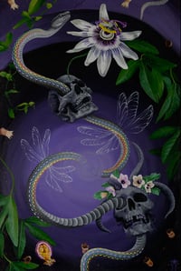 Image 1 of Rainbow Snake Rising . Limited Edition Giclee Fine Art Print 