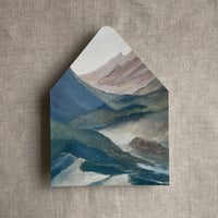 Image 3 of Mountain sketch printed A7 envelope liner PACK of 10