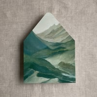 Image 7 of Mountain sketch printed A7 envelope liner PACK of 10