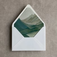 Image 6 of Mountain sketch printed A7 envelope liner PACK of 10