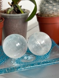 White Calcite Spheres