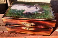 Image 4 of Wood burned Flamed Photo Box Custom