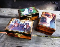 Image 5 of Wood burned Flamed Photo Box Custom