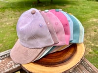 Image 1 of Blank Suede Baseball Caps