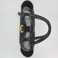 Image 8 of Donna Karan Valley Stream Woven Buckle Small Tote - Black/Gold