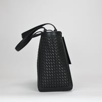 Image 5 of Donna Karan Valley Stream Woven Buckle Small Tote - Black/Gold