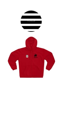 Image 1 of Polo Zip-Up Hoodie Red