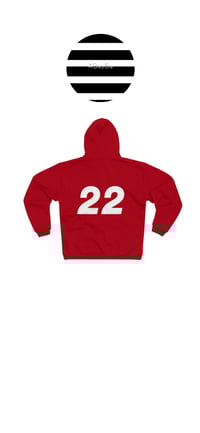 Image 2 of Polo Zip-Up Hoodie Red
