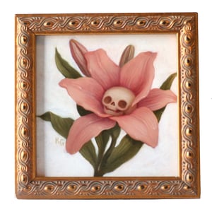 Image of Pink Lily Momento Mori Painting