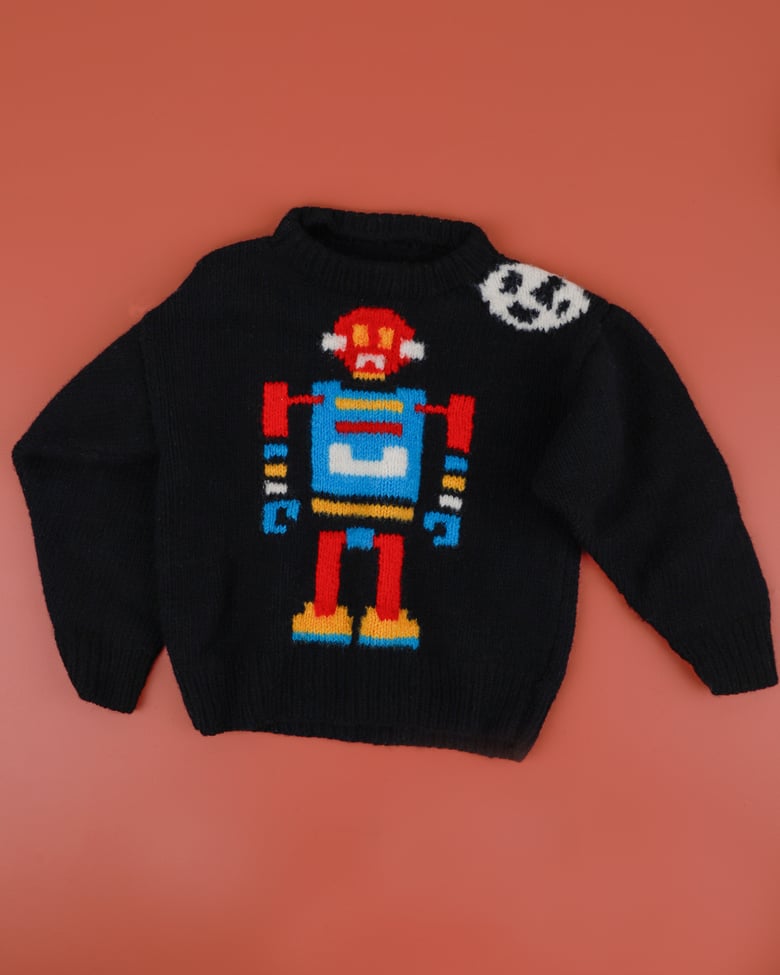 Image of Robot Woollen Jumper - 2 to 4 yrs