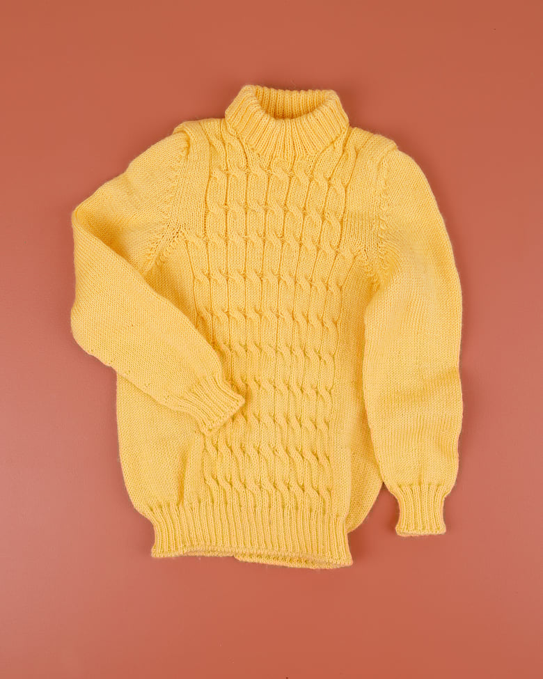 Image of Sunshine Yellow Cable Knit - 1yr